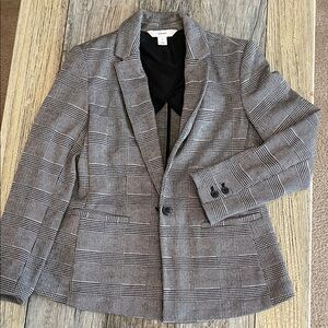 Old Navy Black and Gray Plaid Blazer